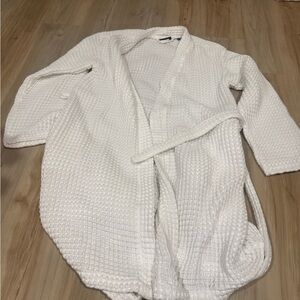 Brooklinen Ivory Waffle Knit Robe